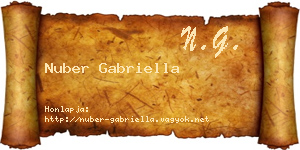 Nuber Gabriella névjegykártya
